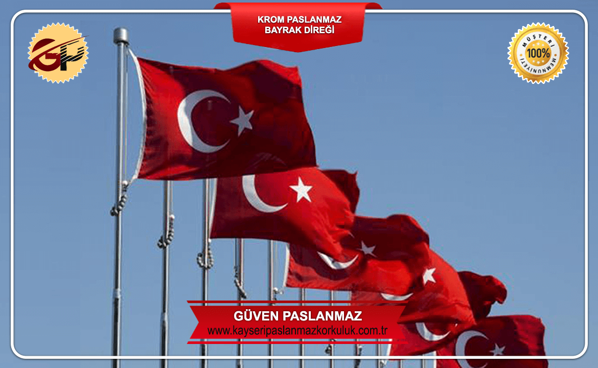 Kayseri Krom Paslanmaz Bayrak Direği